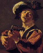 Dirck van Baburen The Lute player. oil painting